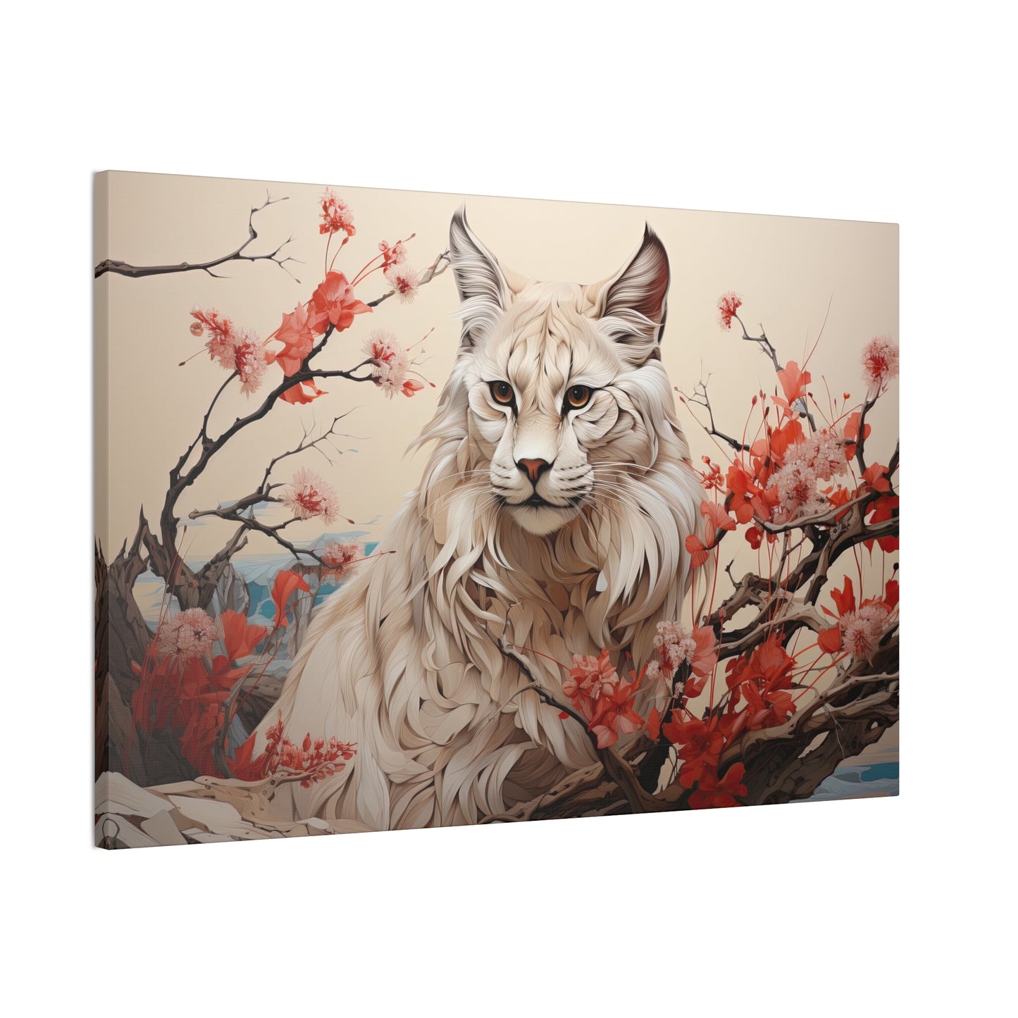 "Scarlet Whiskers Lynx"  Canvas Stretched, 0.75" - Print