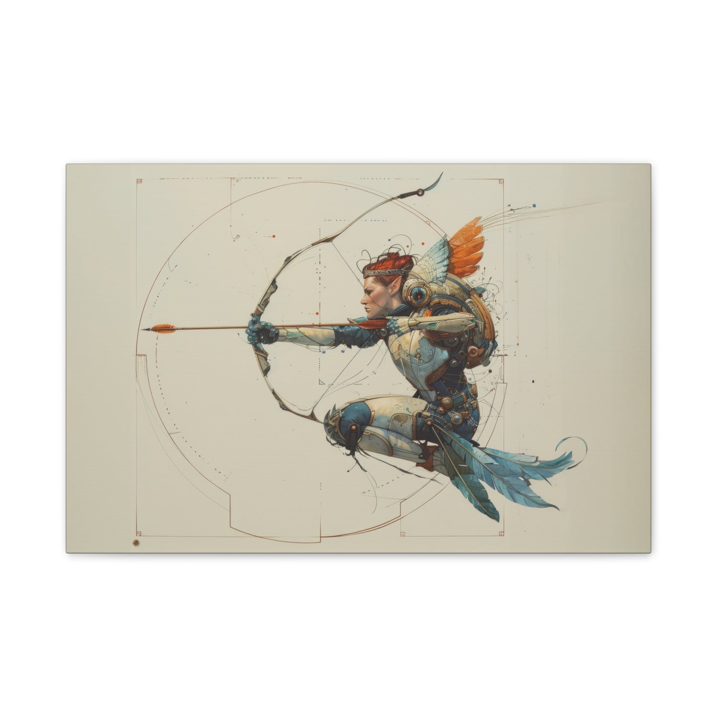 "Skyborne Archer"  Canvas Stretched, 0.75" - Print