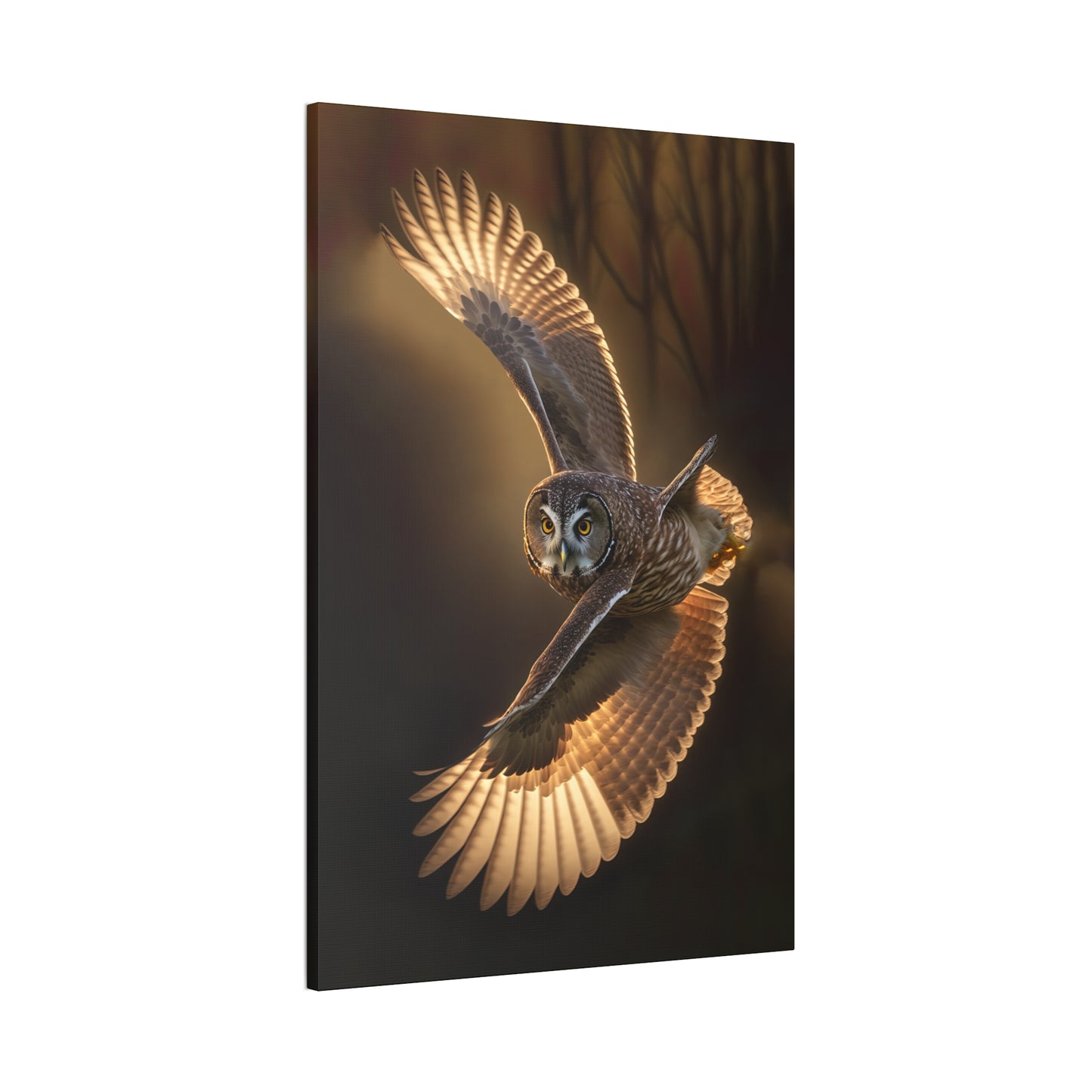 "Aerial Twister Owl" Canvas Stretched, 0.75" - Print