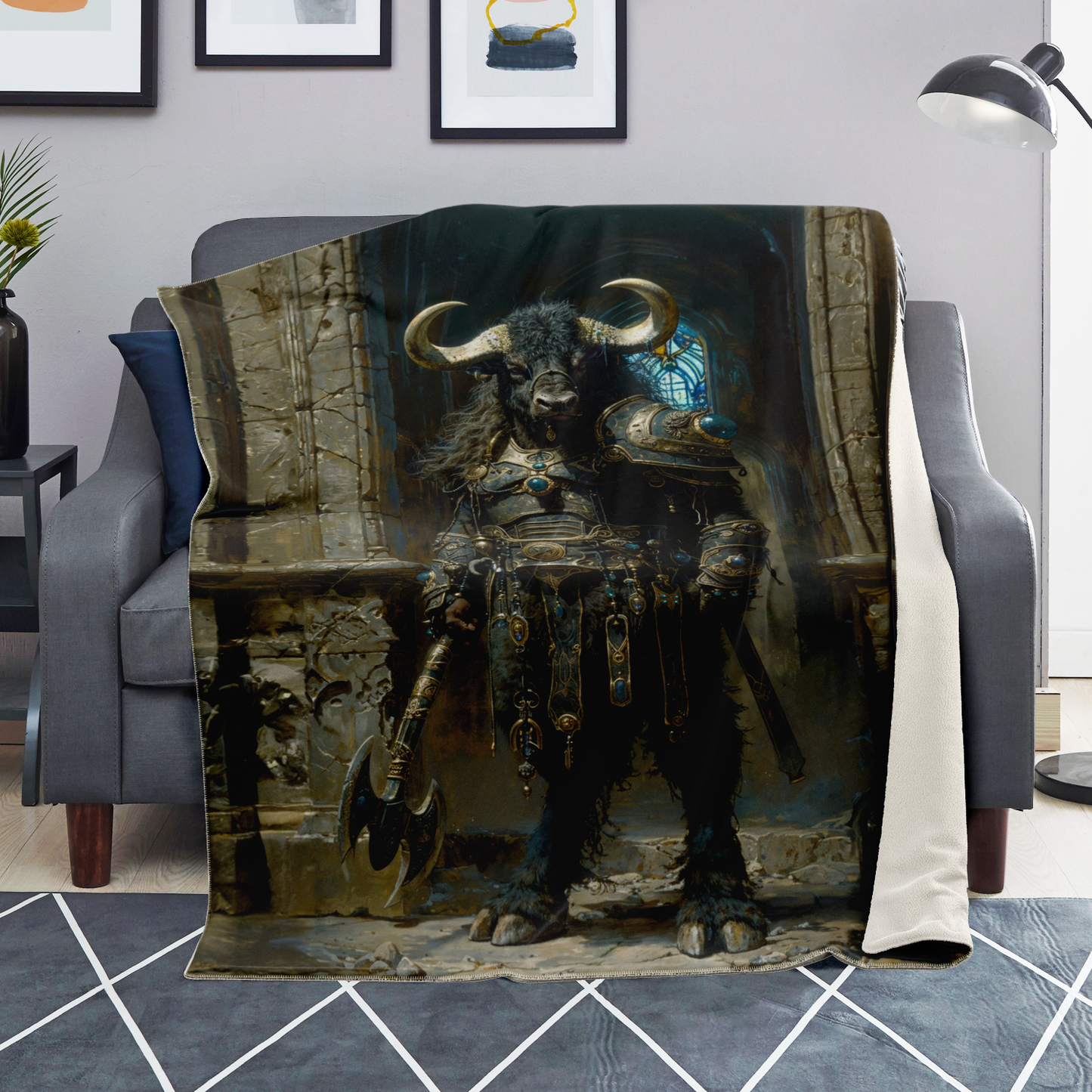 Minotaur Centurion Premium Microfleece Blanket