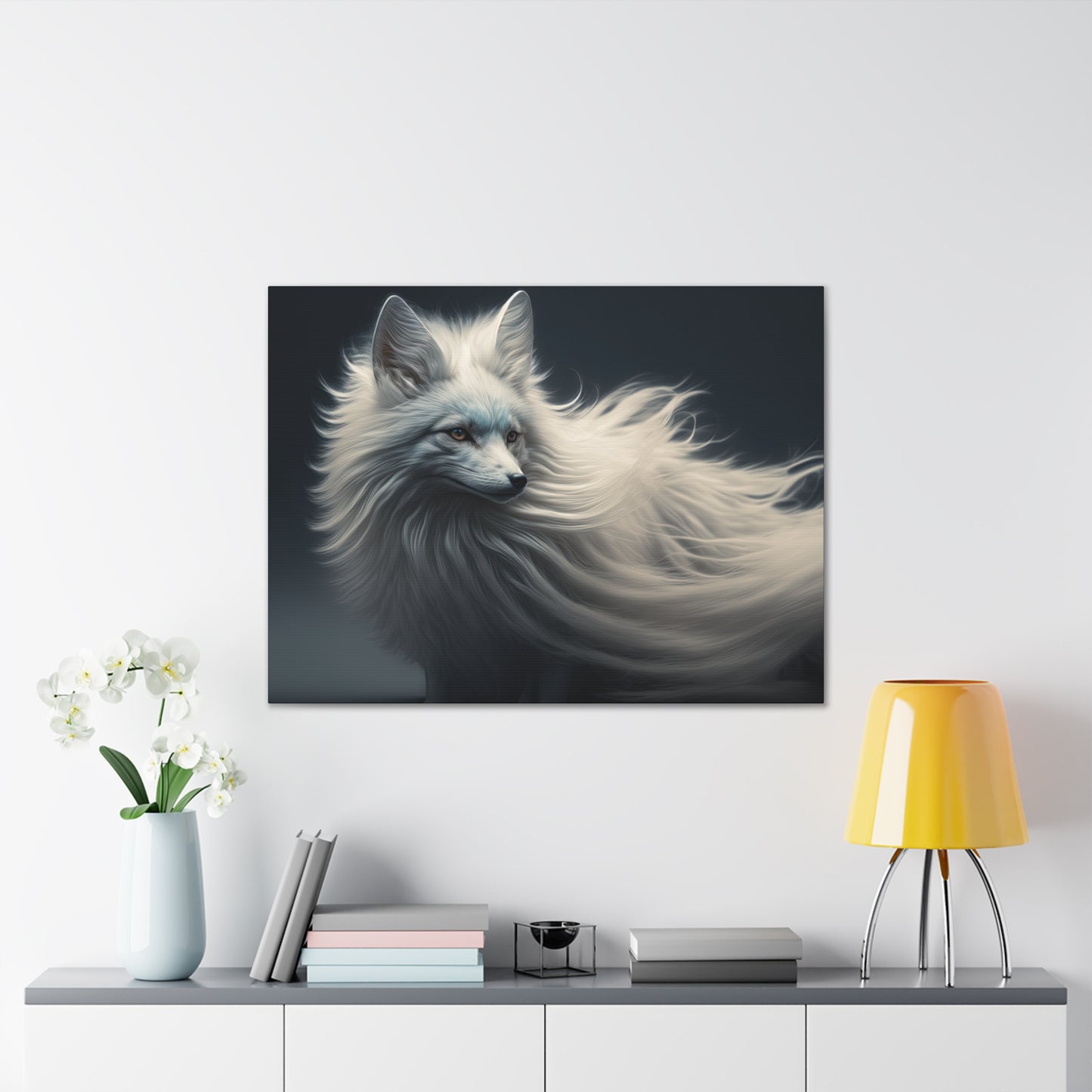 "Winter Wisp Fox"  Canvas Stretched, 0.75" - Print