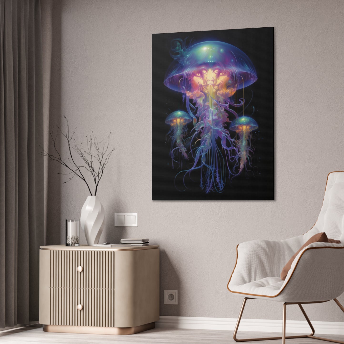 "Space Jellyfish 1" Canvas Stretched, 0.75" - Print