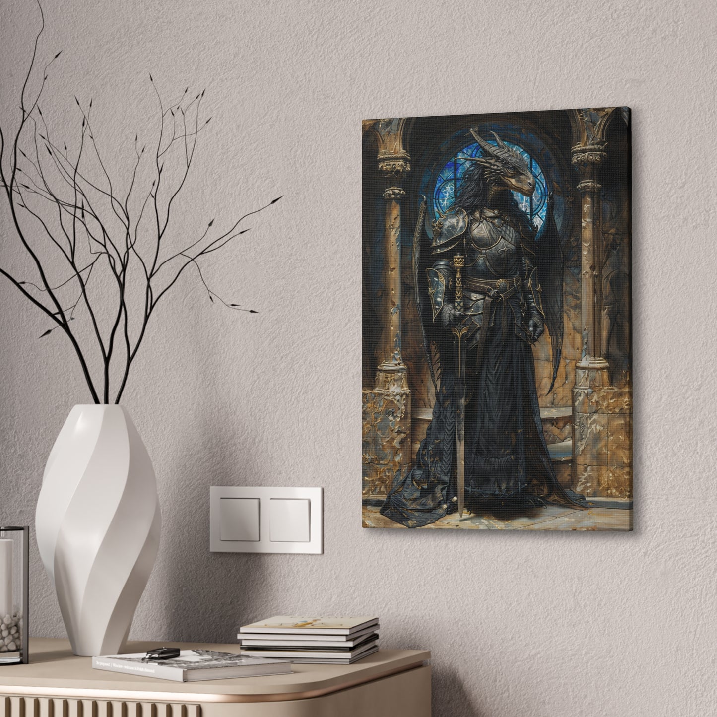 "Black Knight" Canvas Stretched, 0.75" - Print