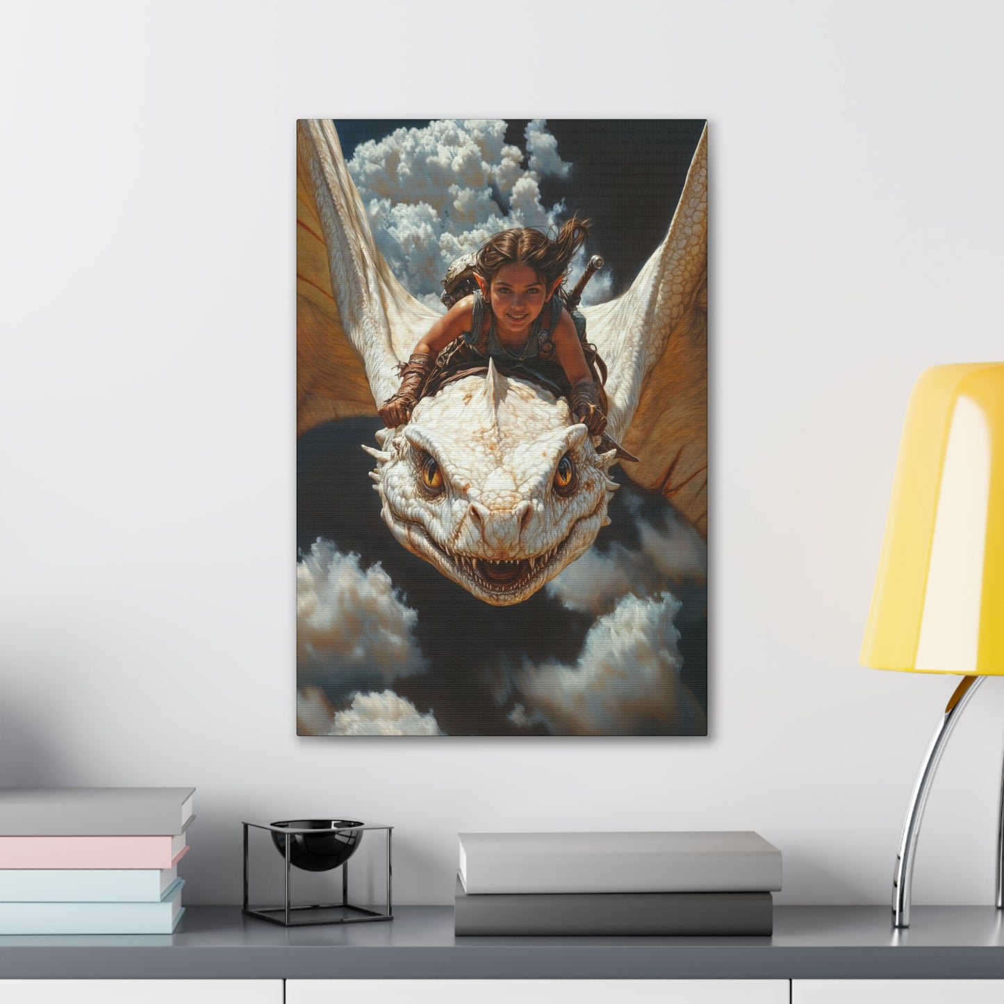 "The Dragon Rider’s Smile" Canvas Stretched, 0.75" - Print