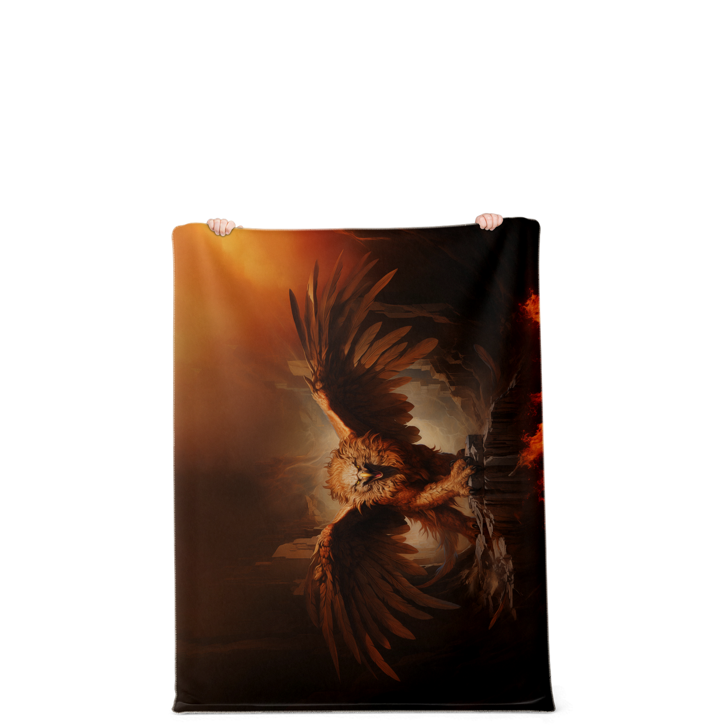 Inferno Griffon Premium Microfleece Blanket