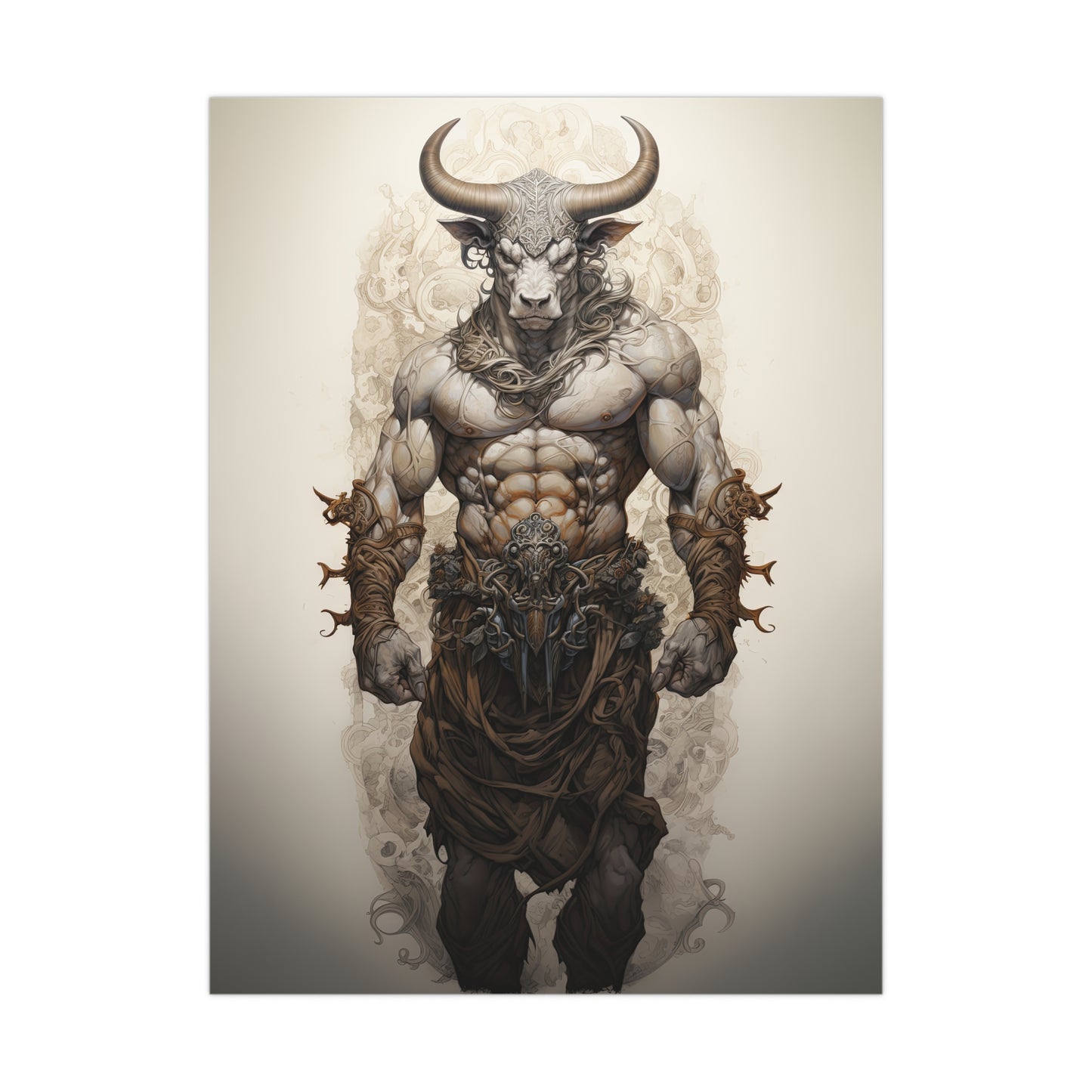 "Minotaur Deity" Poster - Print