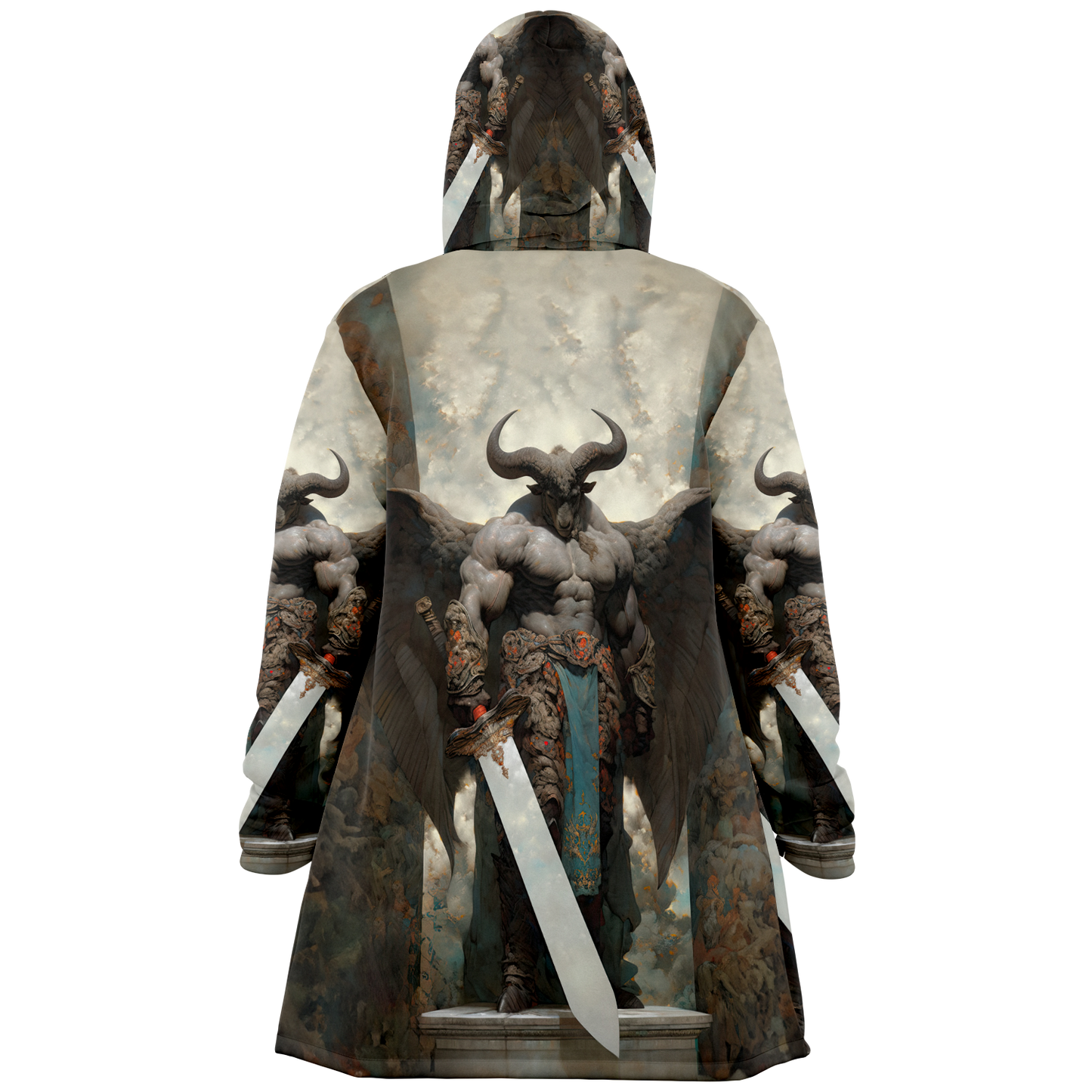 Winged Minotaur Microfleece Cloak