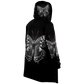 Black And White Macro Butterfly Microfleece Cloak