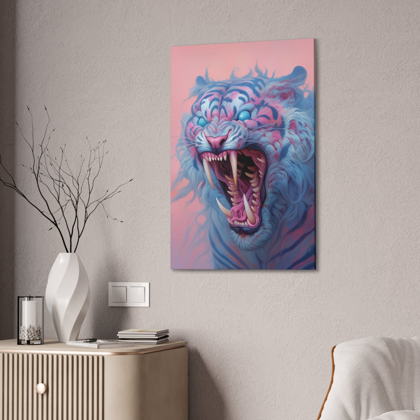 "Demon Tiger" Canvas Stretched, 0.75" - Print