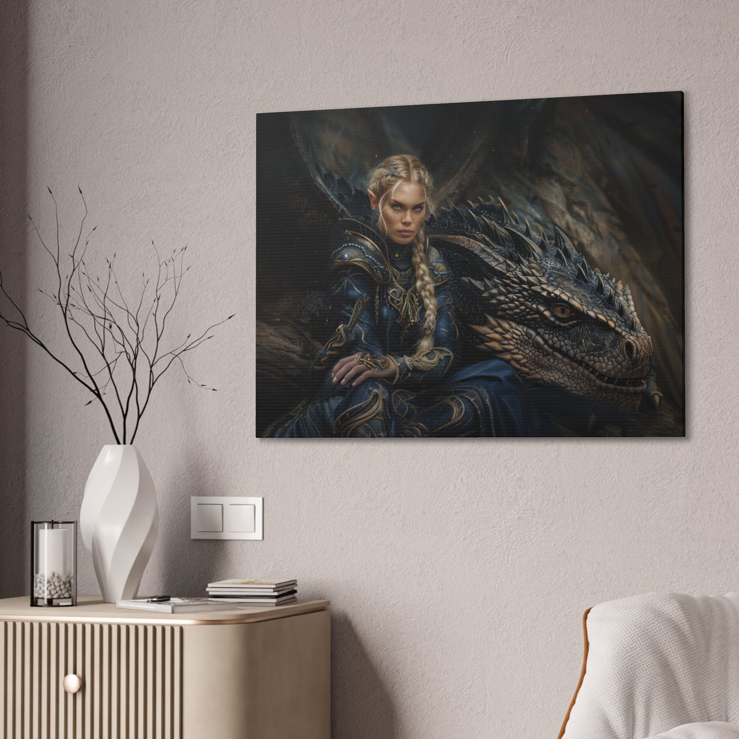 "Queen's Legion Sky Knight"  Canvas Stretched, 0.75" - Print