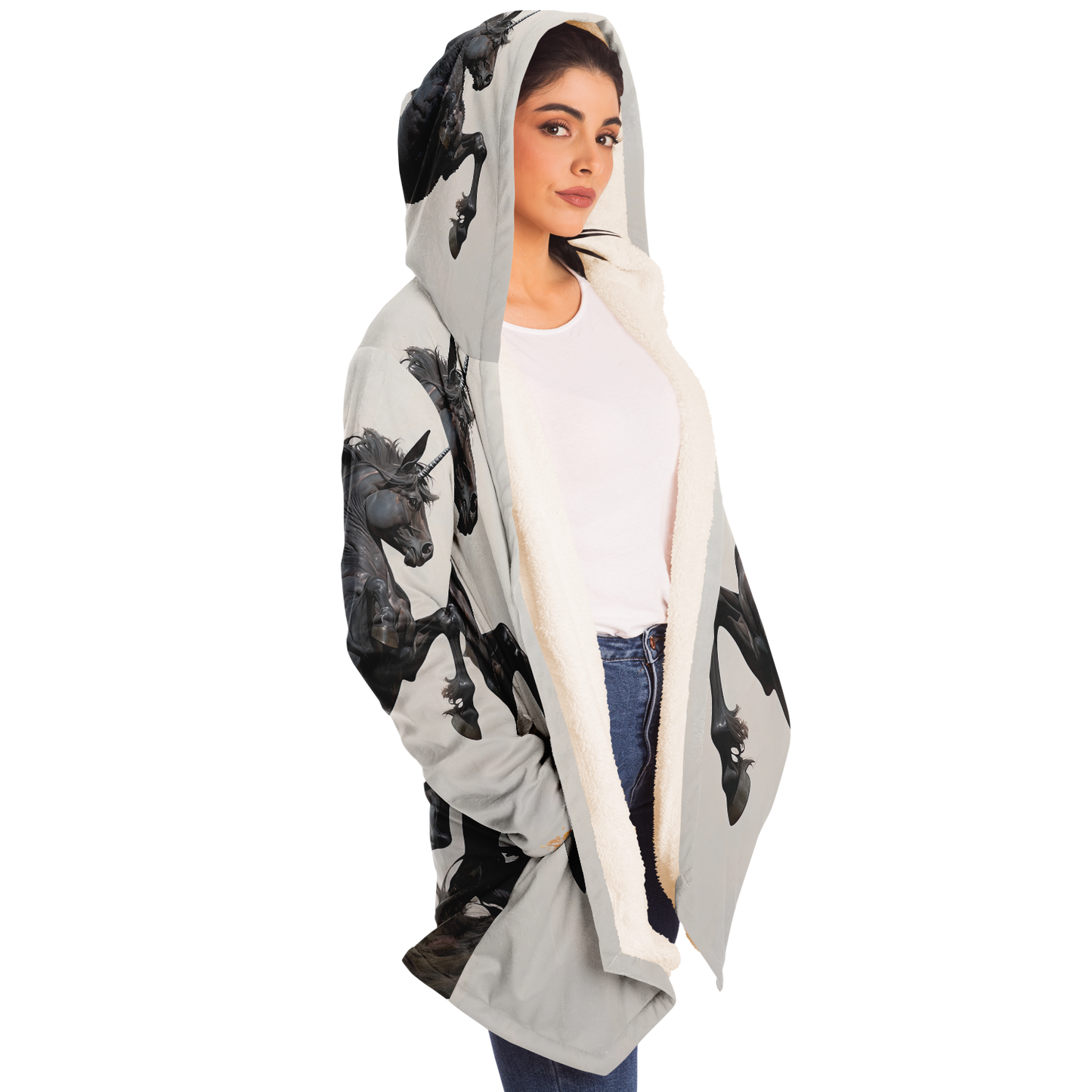 Midnight Unicorn Microfleece Cloak