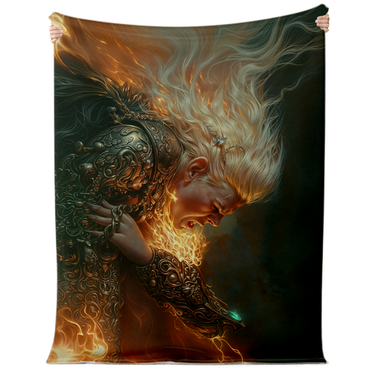 Fiery Choices Premium Microfleece Blanket