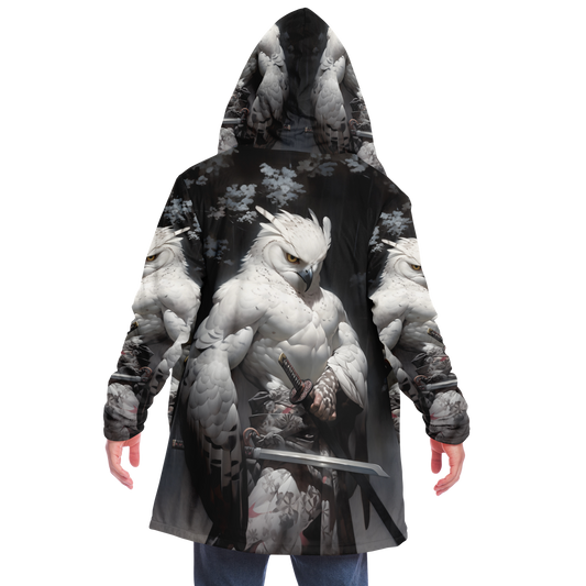 Falcon Owl Samurai Microfleece Cloak