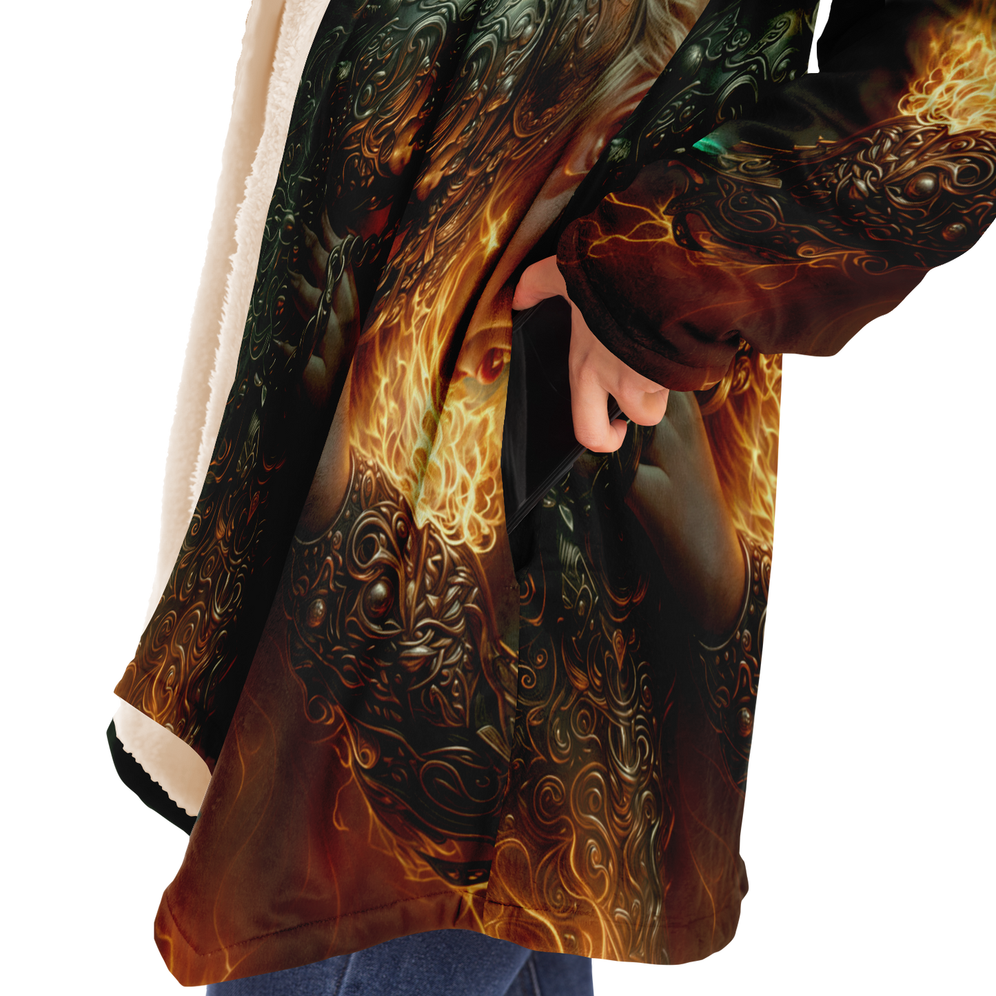 Fiery Choices Microfleece Cloak