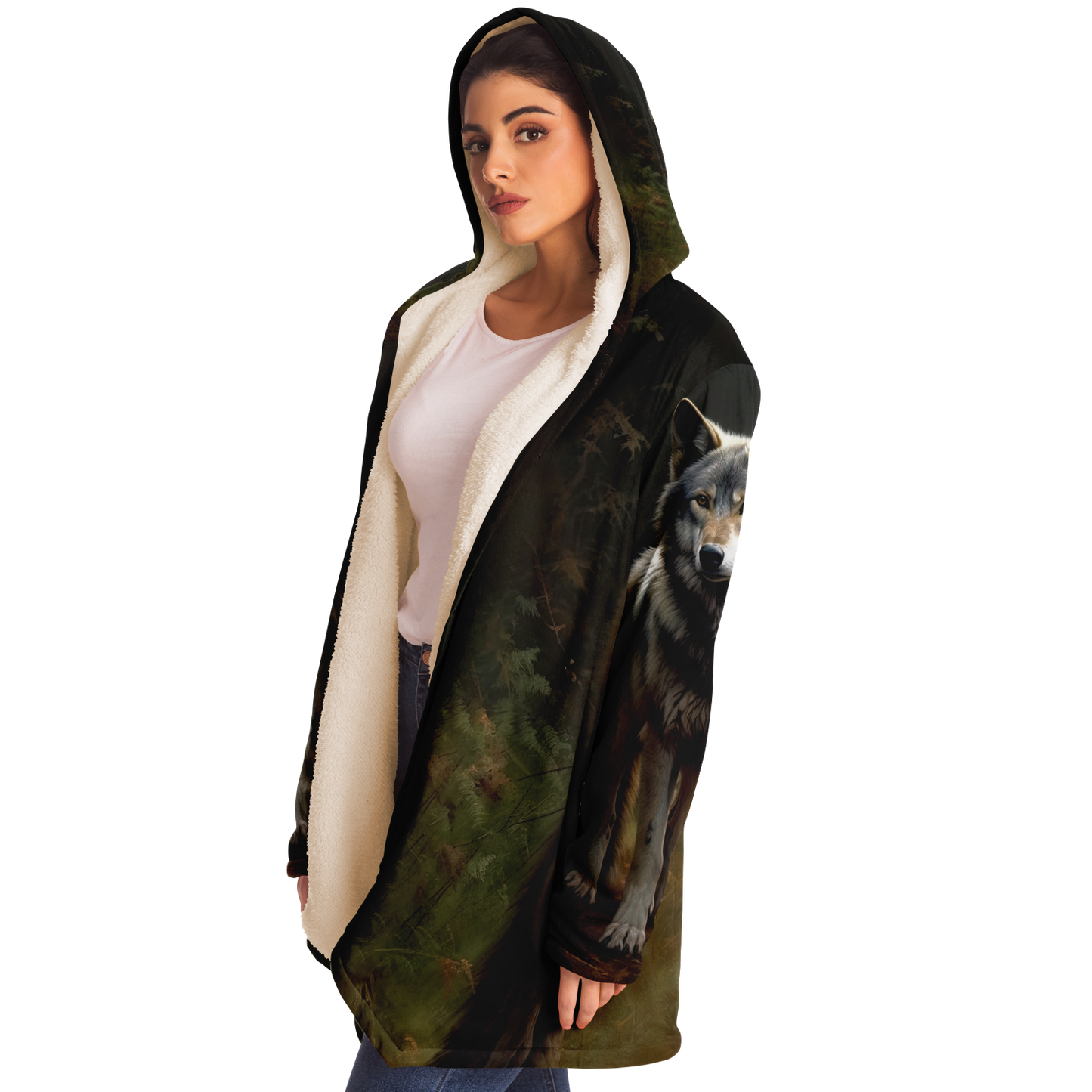 Spirit Wolf Microfleece Cloak