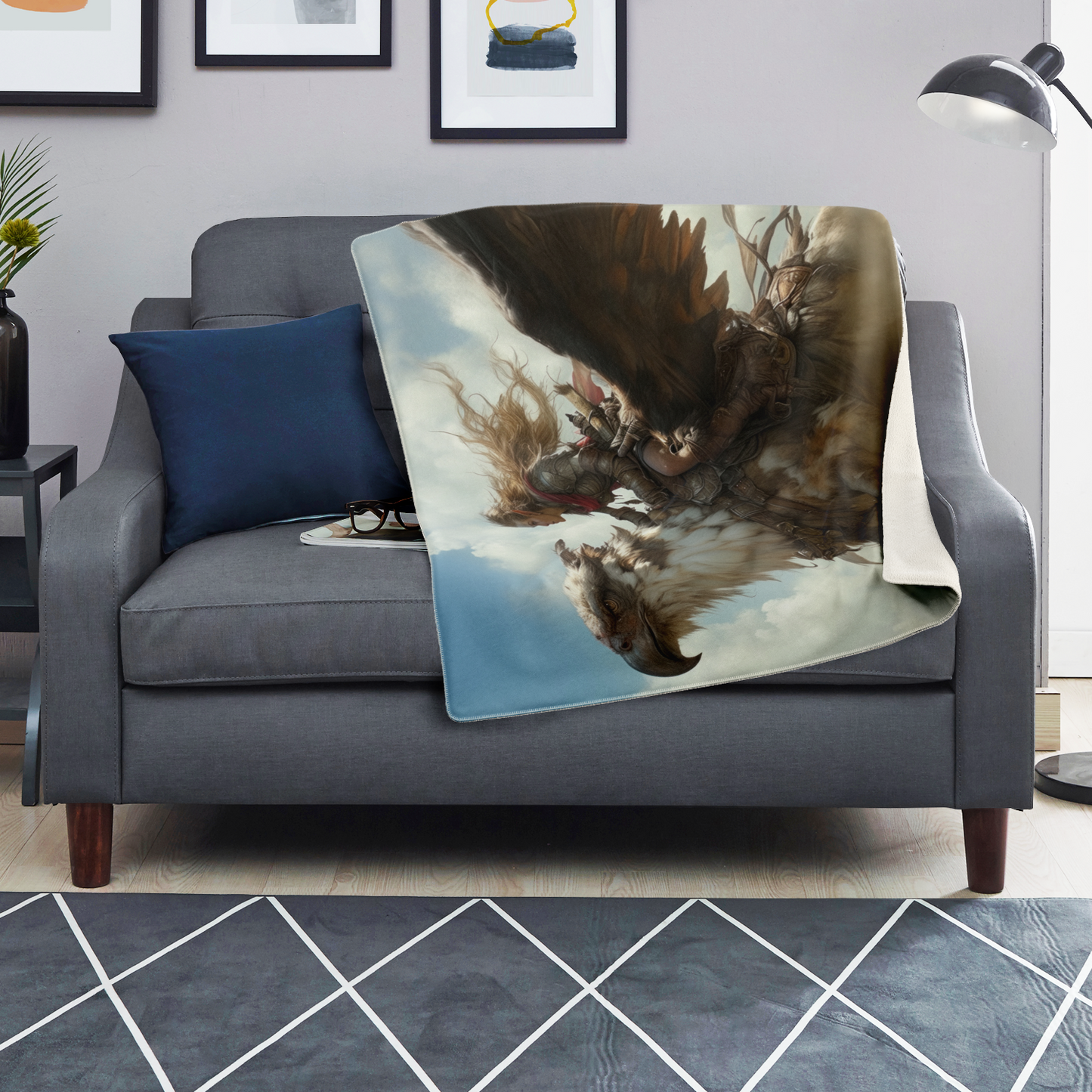 Griffin Rider - Premium Microfleece Blanket