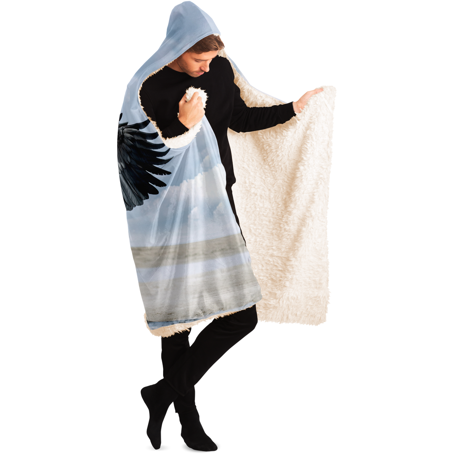 Midnight Pegasus Hooded Blanket