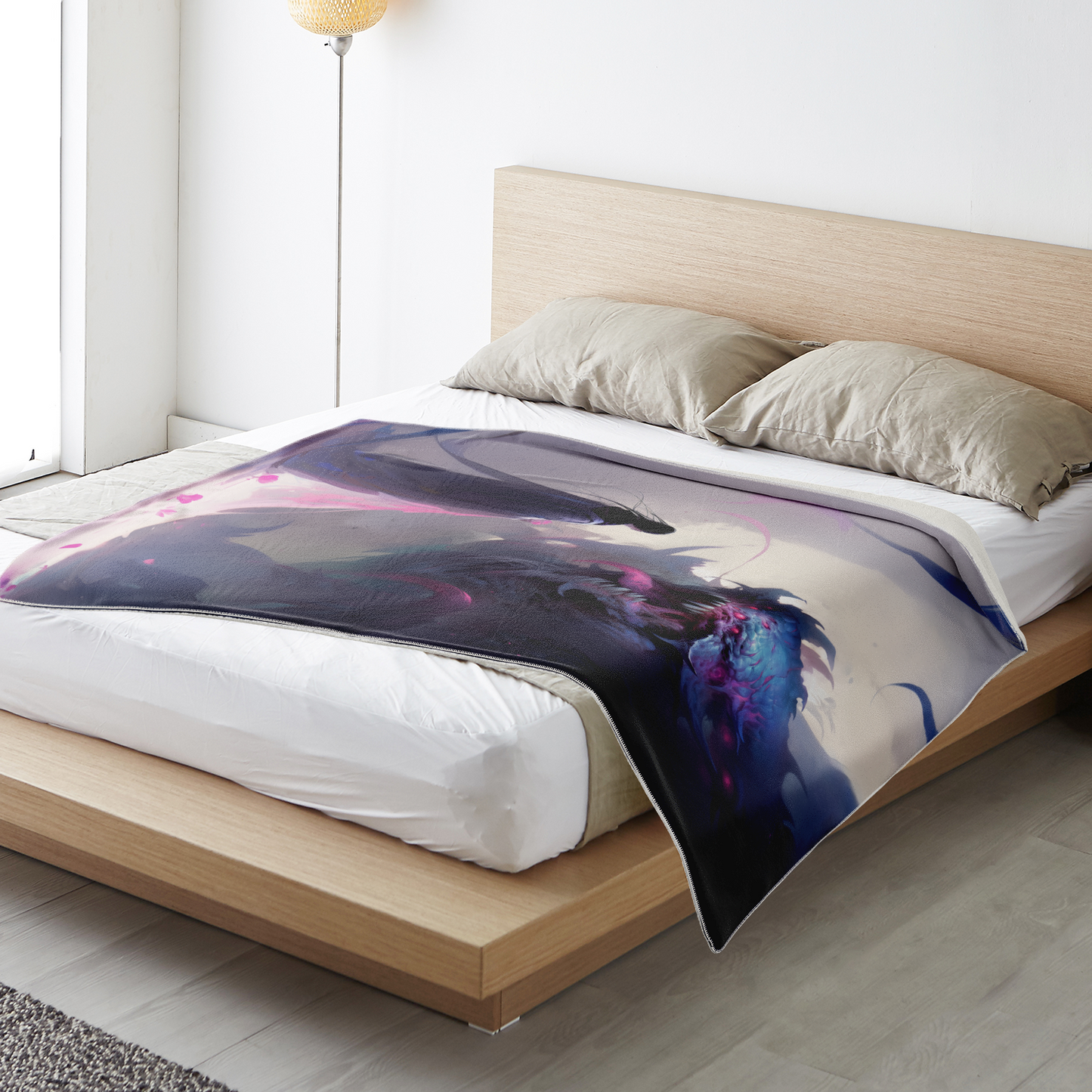 Kraken Of The Void Premium Microfleece Blanket