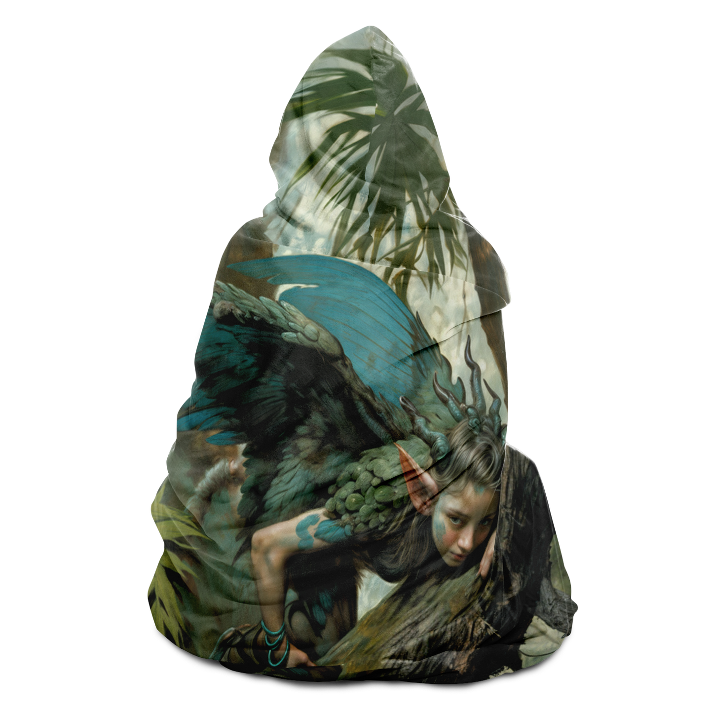 The Woodland Sprite’s Watcher Hooded Blanket