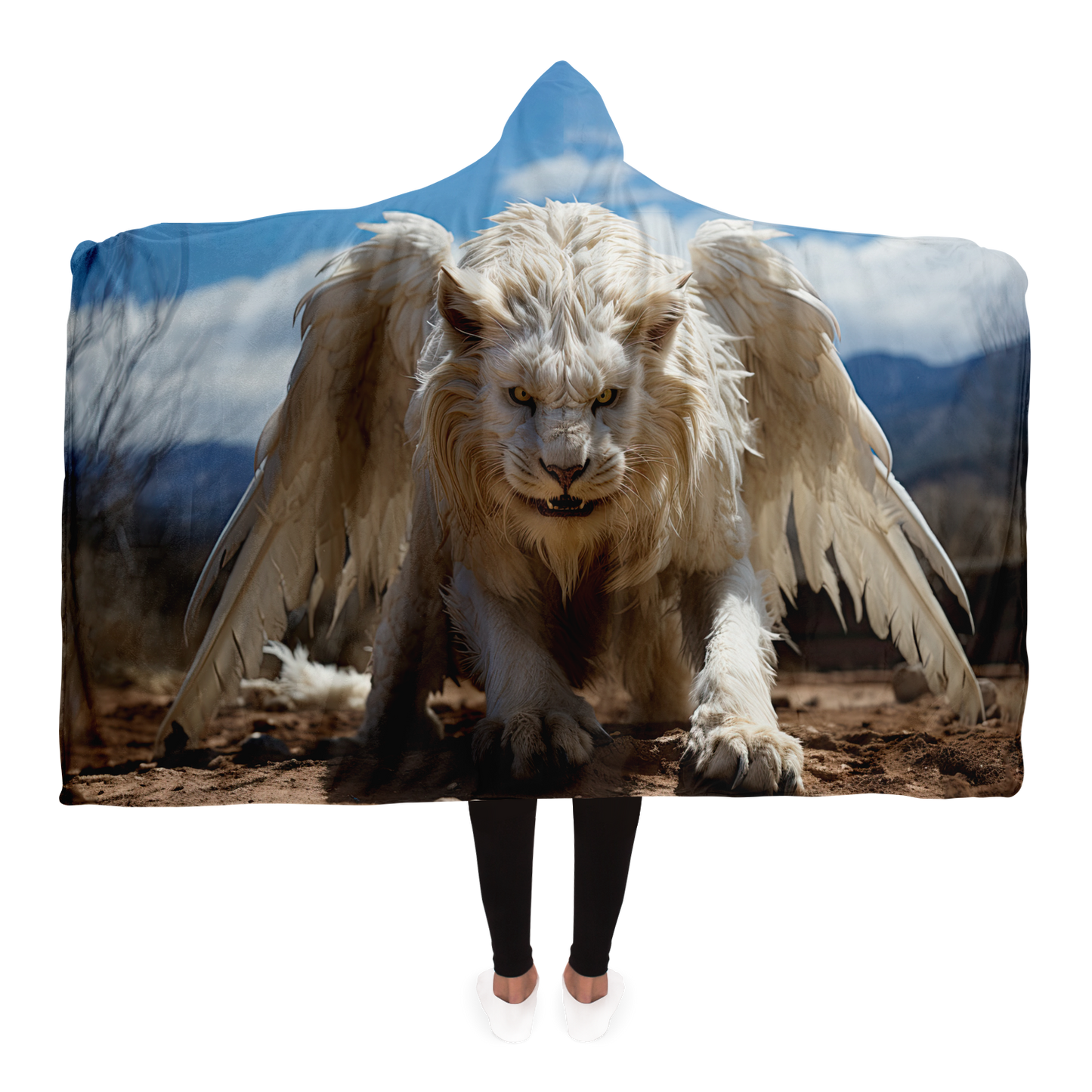 Albino Skyroar Hooded Blanket