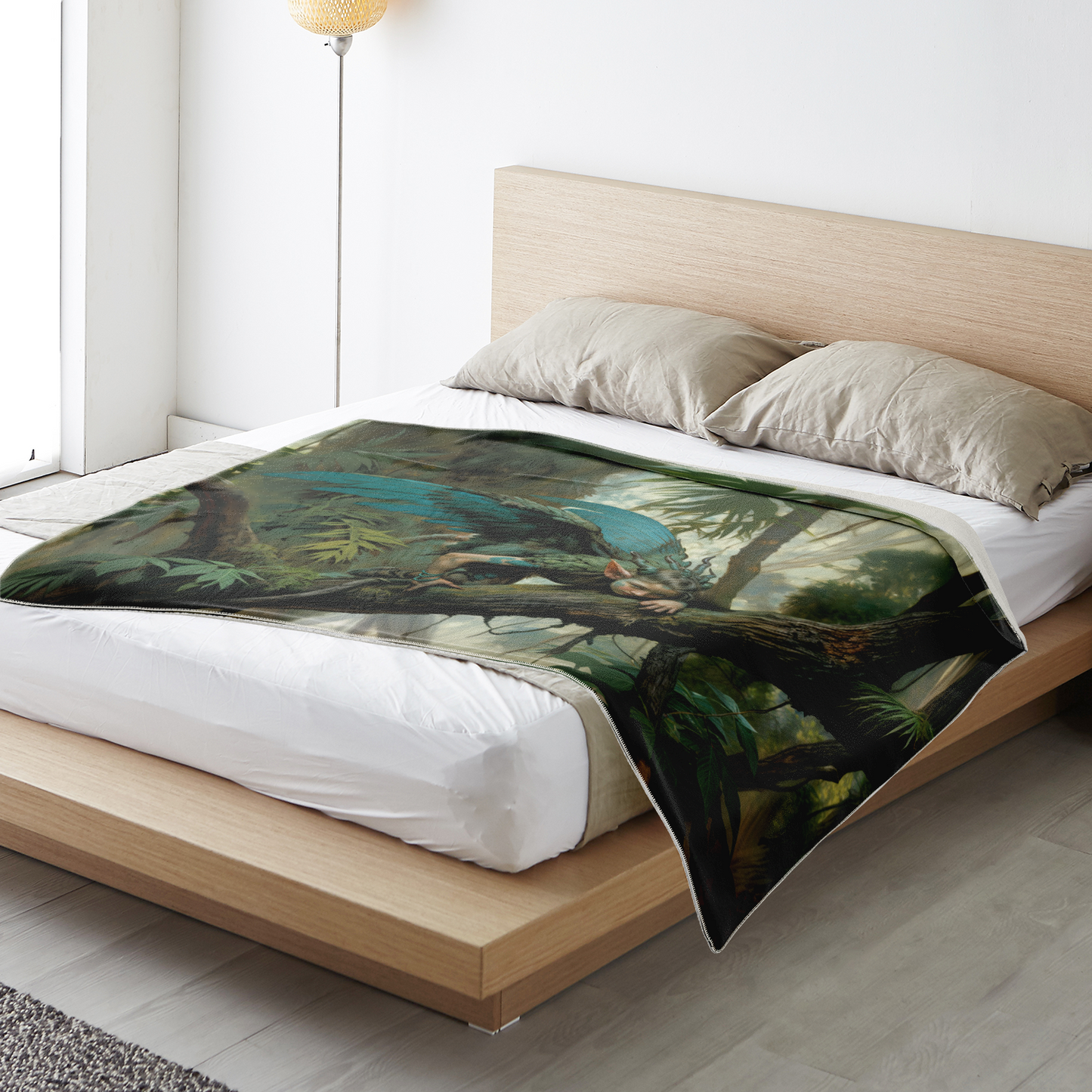 The Woodland Sprite’s Watcher Premium Microfleece Blanket