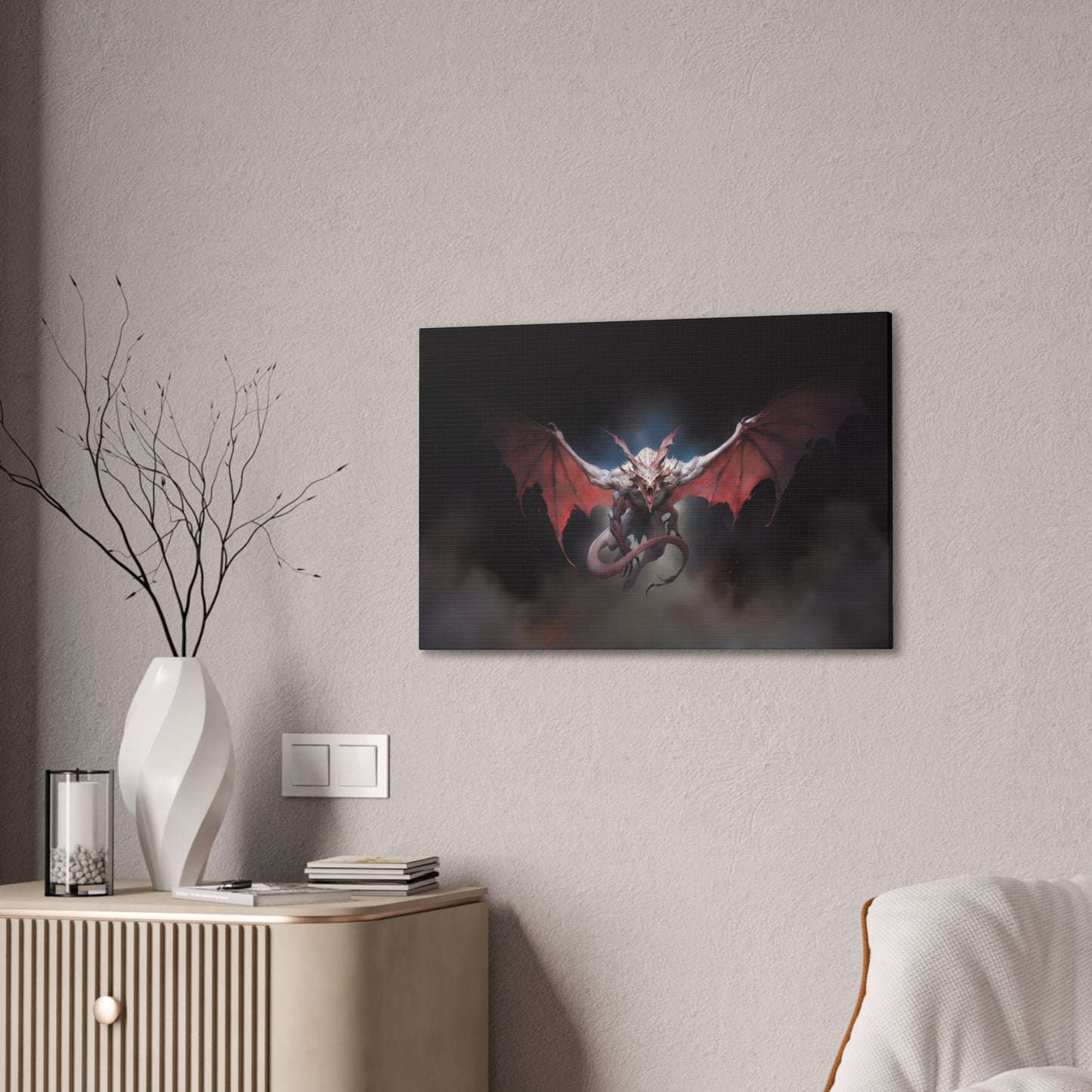 "Winged Nightmare"  Canvas Stretched, 0.75" - Print