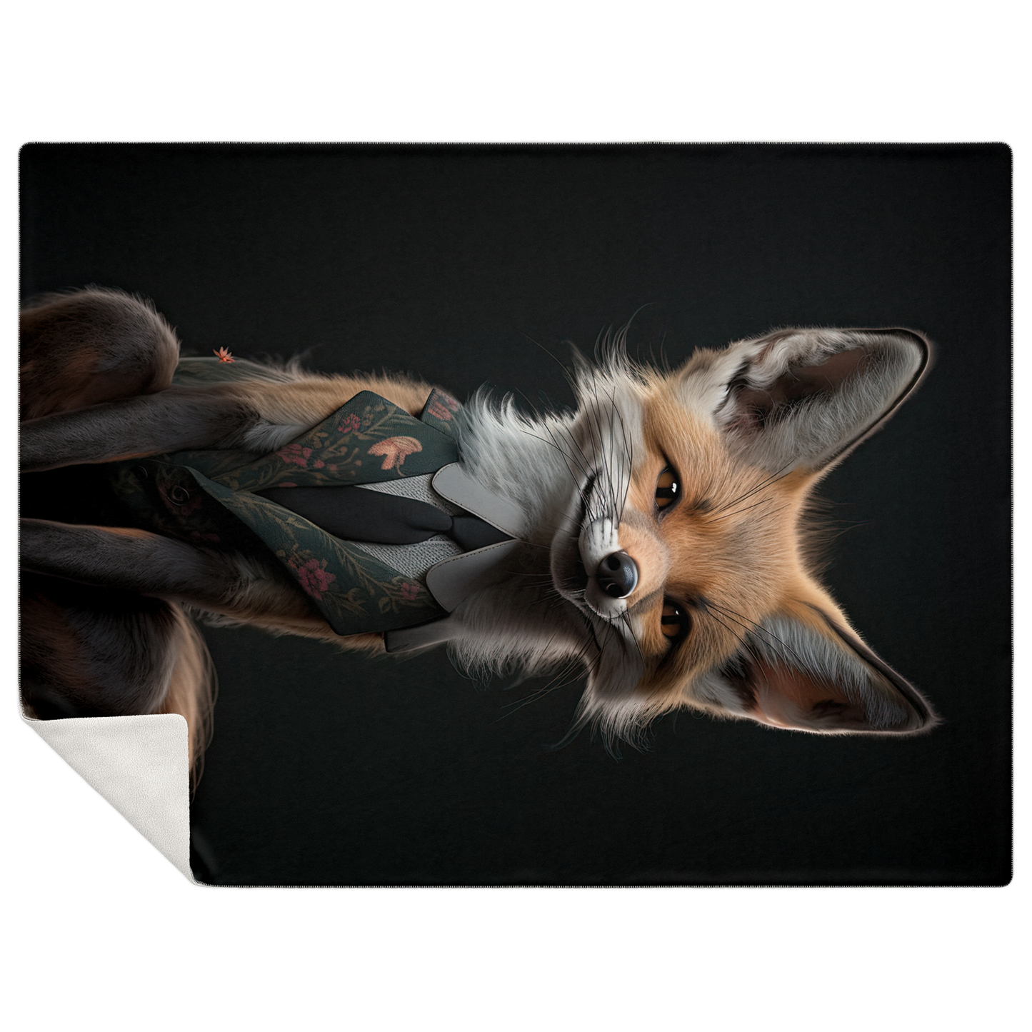 Mr Sleek Fox Microfleece Blanket