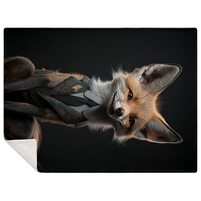 Mr Sleek Fox Microfleece Blanket