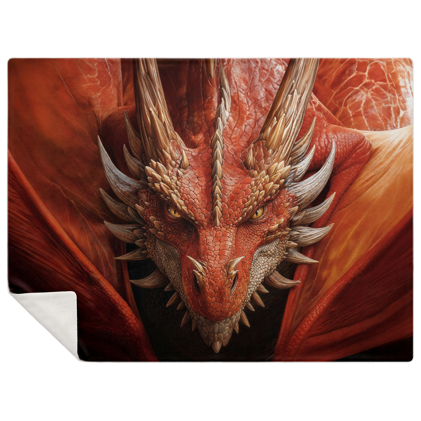 Fiery Gaze Premium Microfleece Blanket