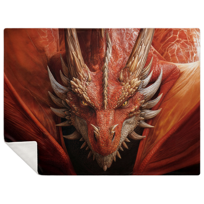 Fiery Gaze Premium Microfleece Blanket