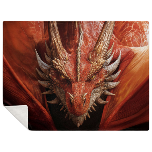 Fiery Gaze Premium Microfleece Blanket