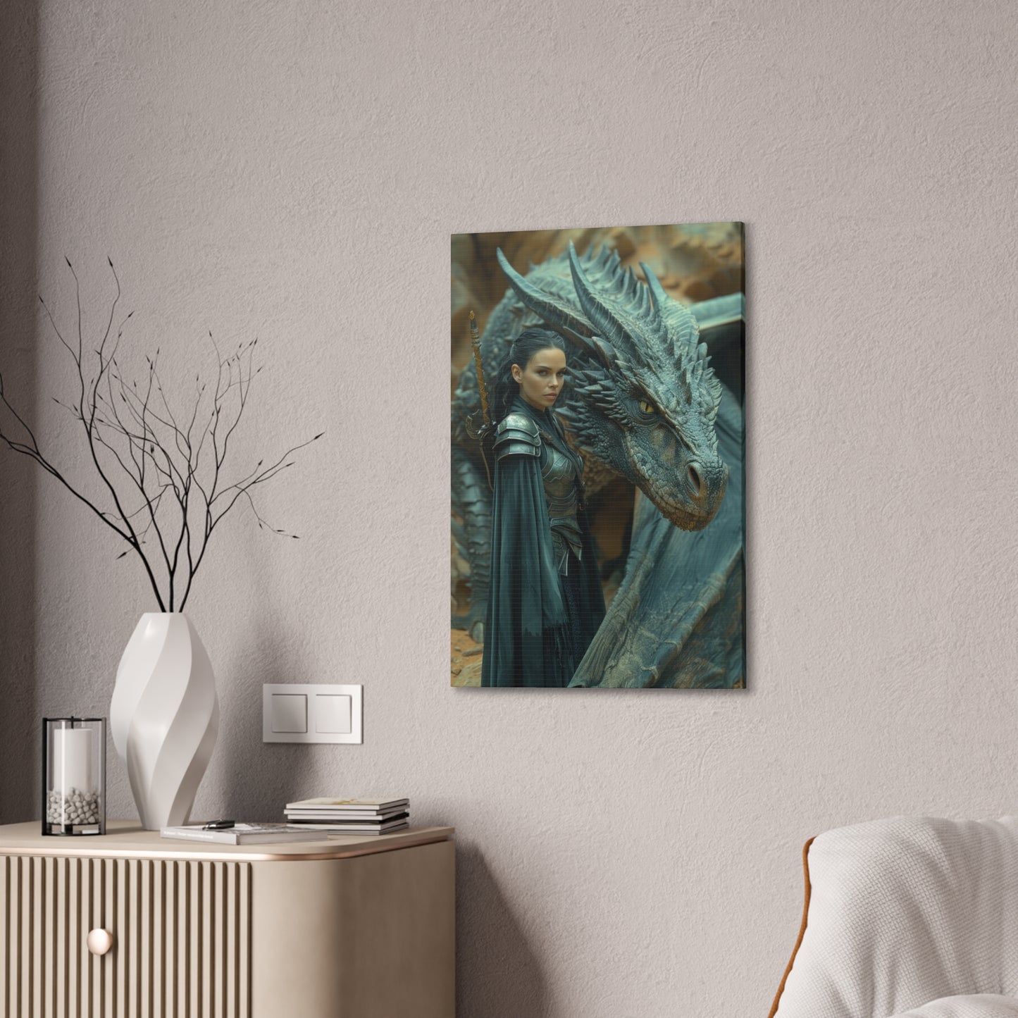 "Dragon Warrior" Canvas Stretched, 0.75" - Print