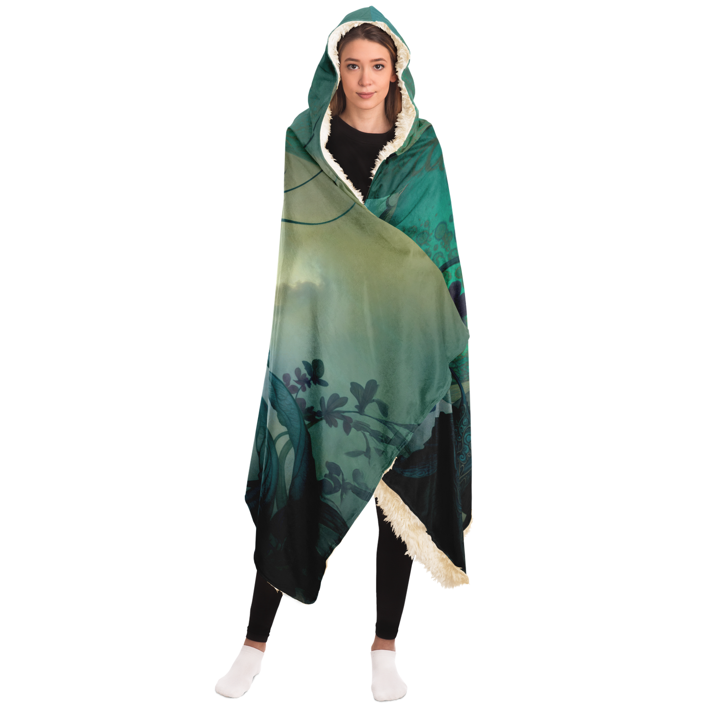 Silent Eyes Hooded Blanket