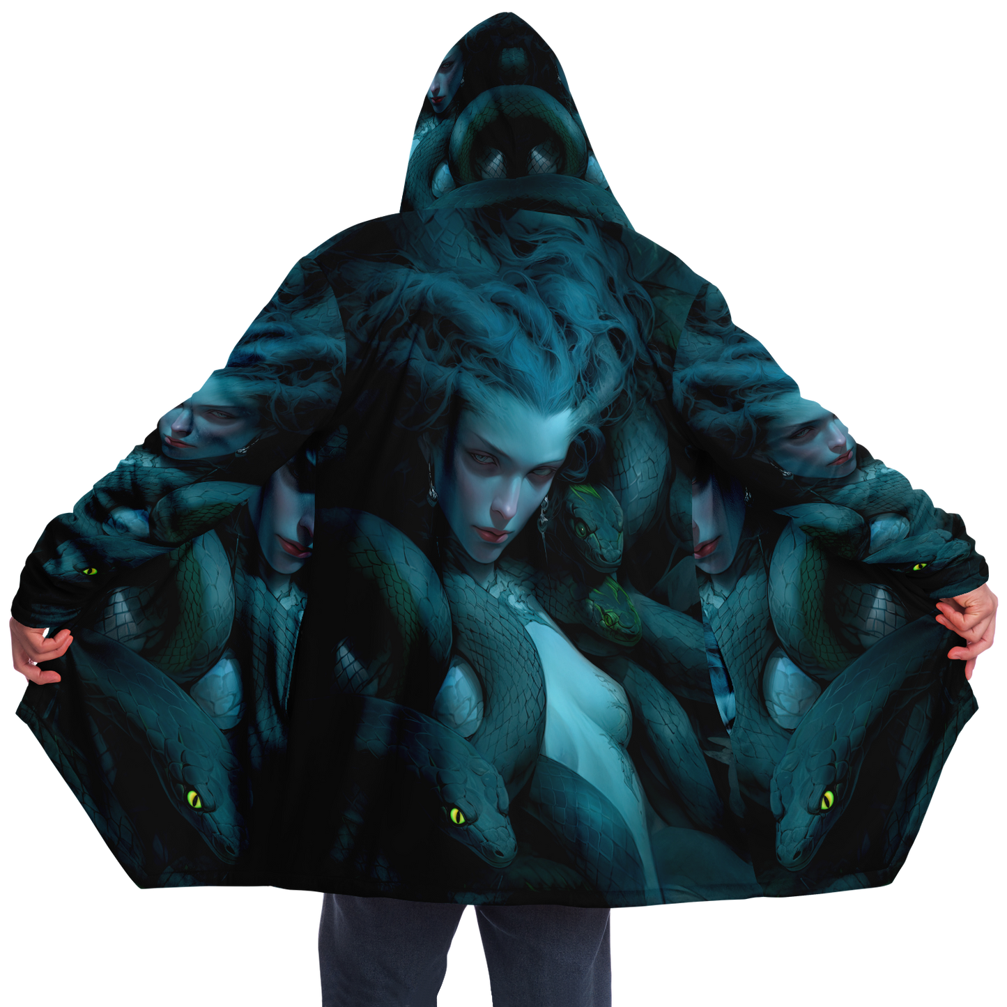 Last Gaze Of The Medusa Microfleece Cloak