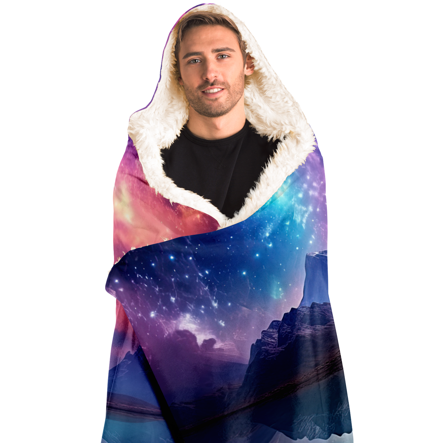 Space Holiday Hooded Blanket