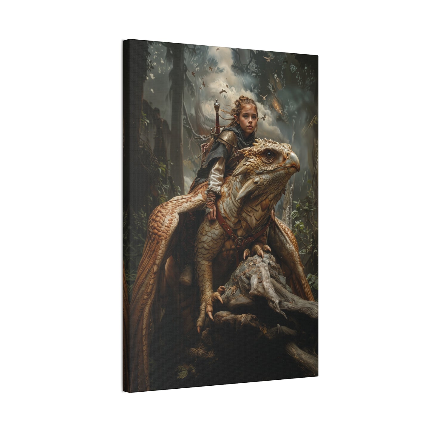 "Griffins Guardian" Canvas Stretched, 0.75" - Print