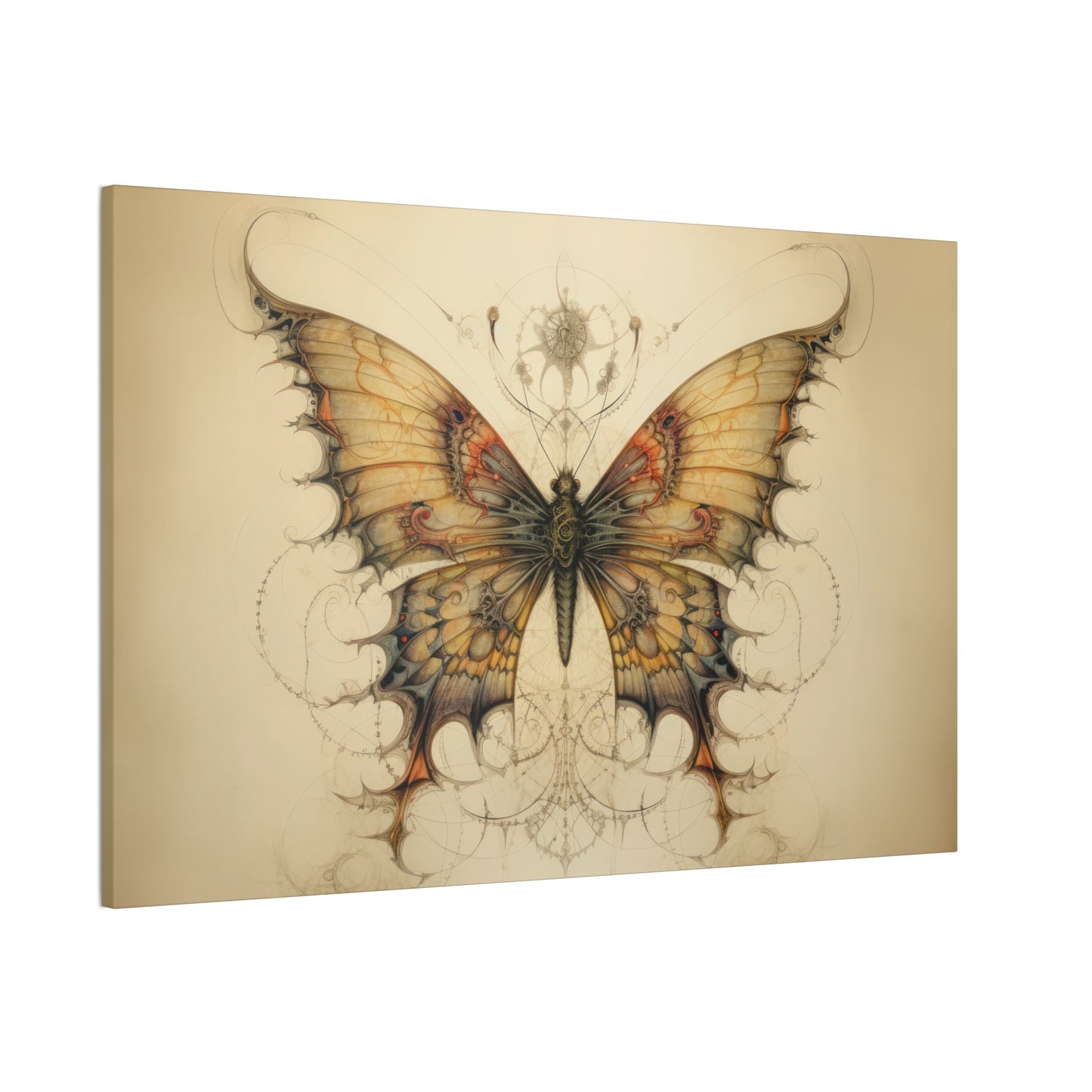 "Dragontailed Butterfly"  Canvas Stretched, 0.75" - Print