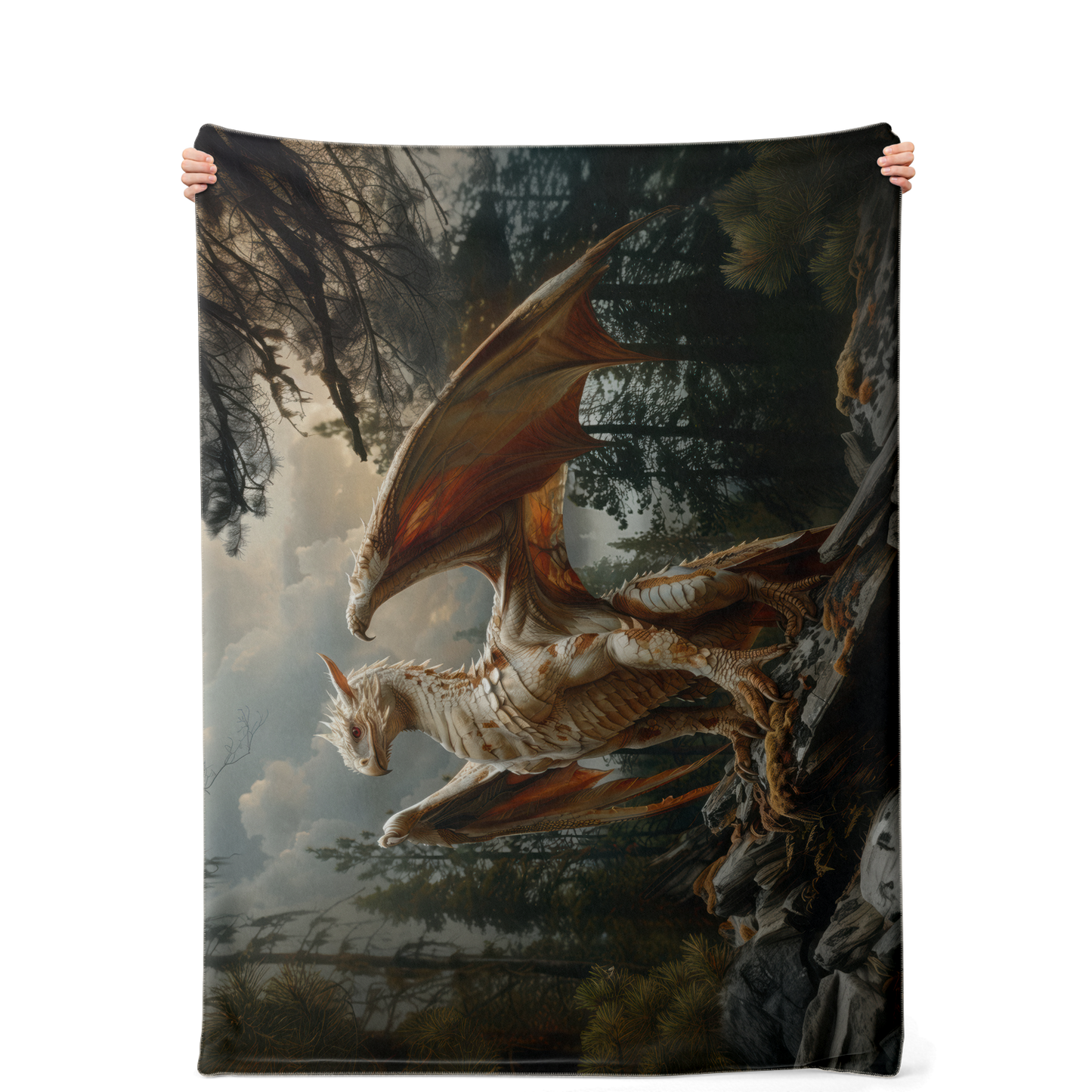 Forest Drake Premium Microfleece Blanket