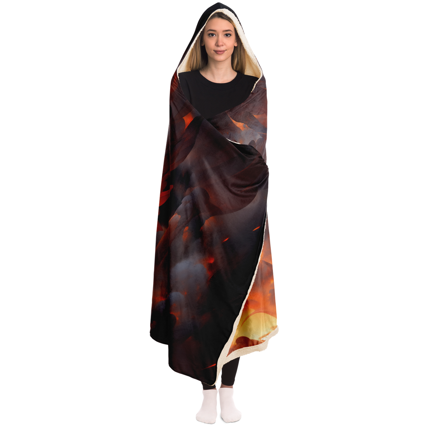 Phoenix Fury Hooded Blanket