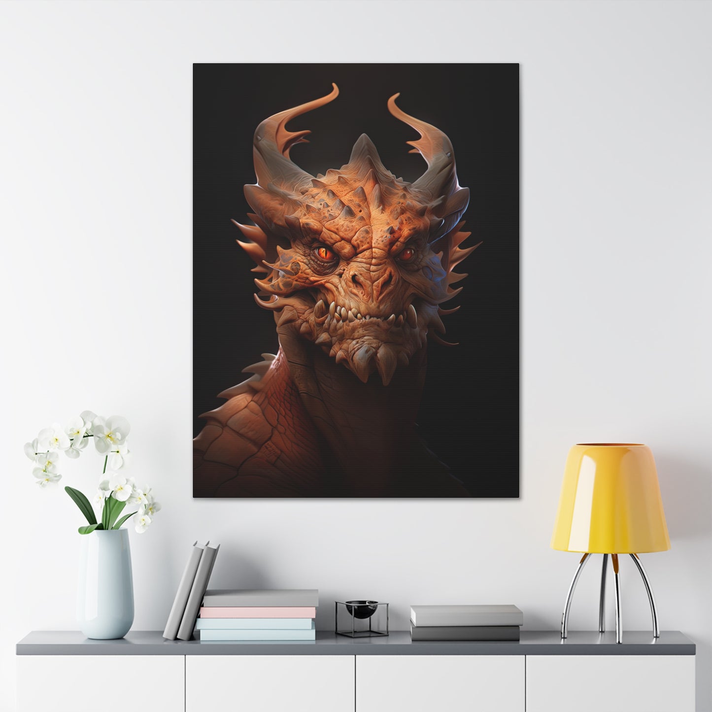 "Dragonfire Draconian" Canvas Stretched, 0.75" - Print