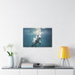 "Unicorns Aquatic Escapade"  Canvas Stretched, 0.75" - Print