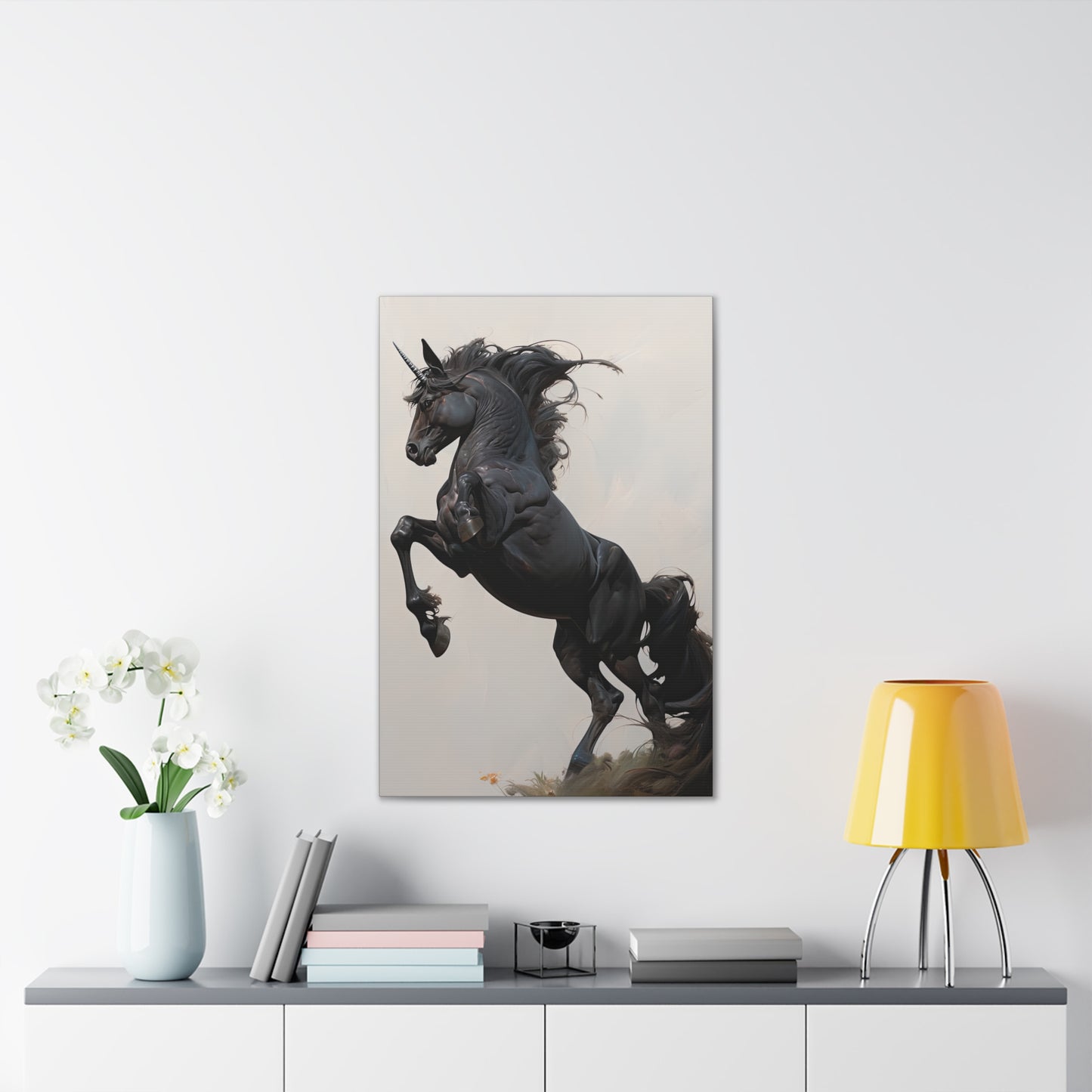 "Midnight Unicorn" Canvas Stretched, 0.75" - Print