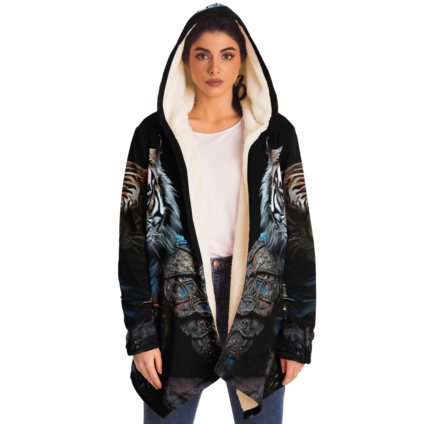 Tiger Samurai Microfleece Cloak