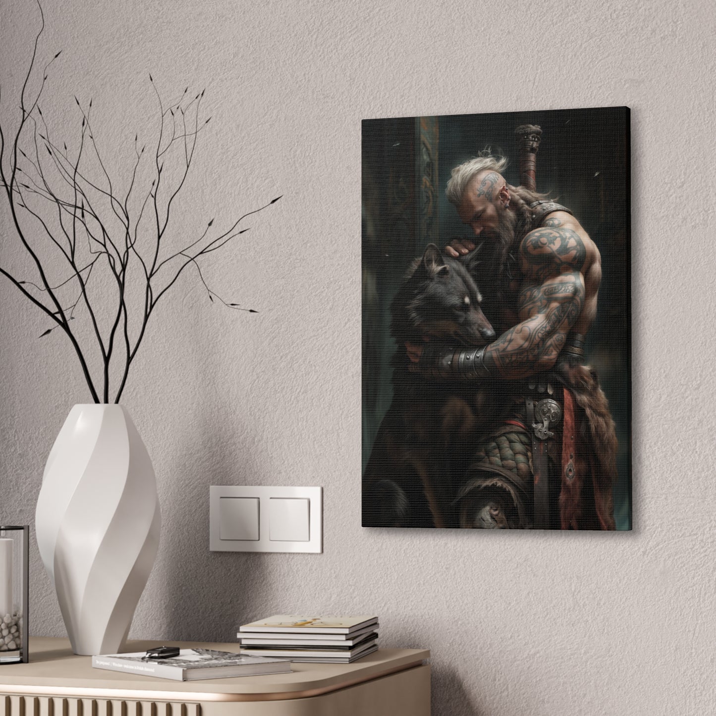 "Vikings Best Friend" Canvas Stretched, 0.75" - Print