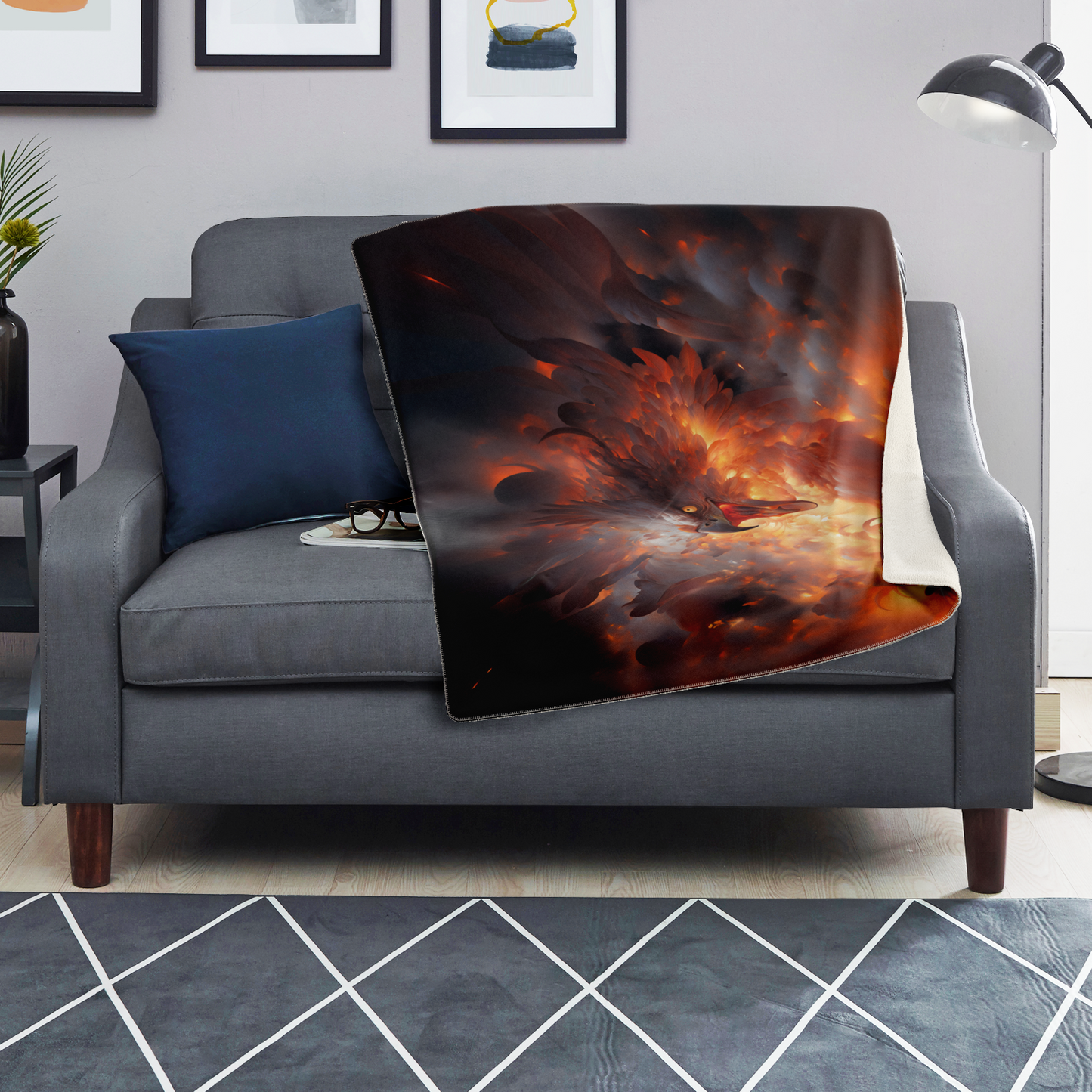 Phoenix Fury Premium Microfleece Blanket