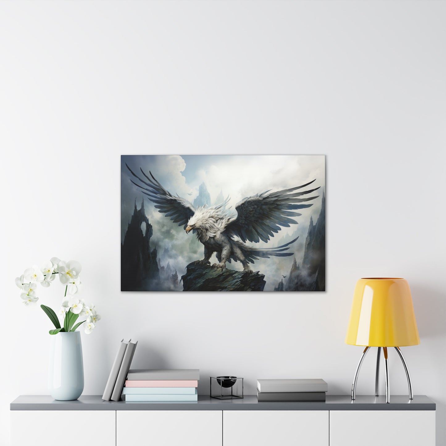 "Glacier Guardian Griffon"  Canvas Stretched, 0.75" - Print