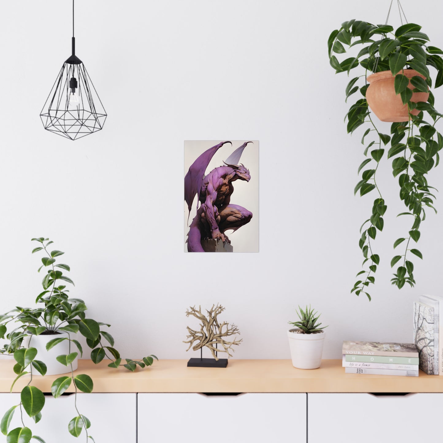 "Zephyrion The Violet Winged Draconian" Poster - Print