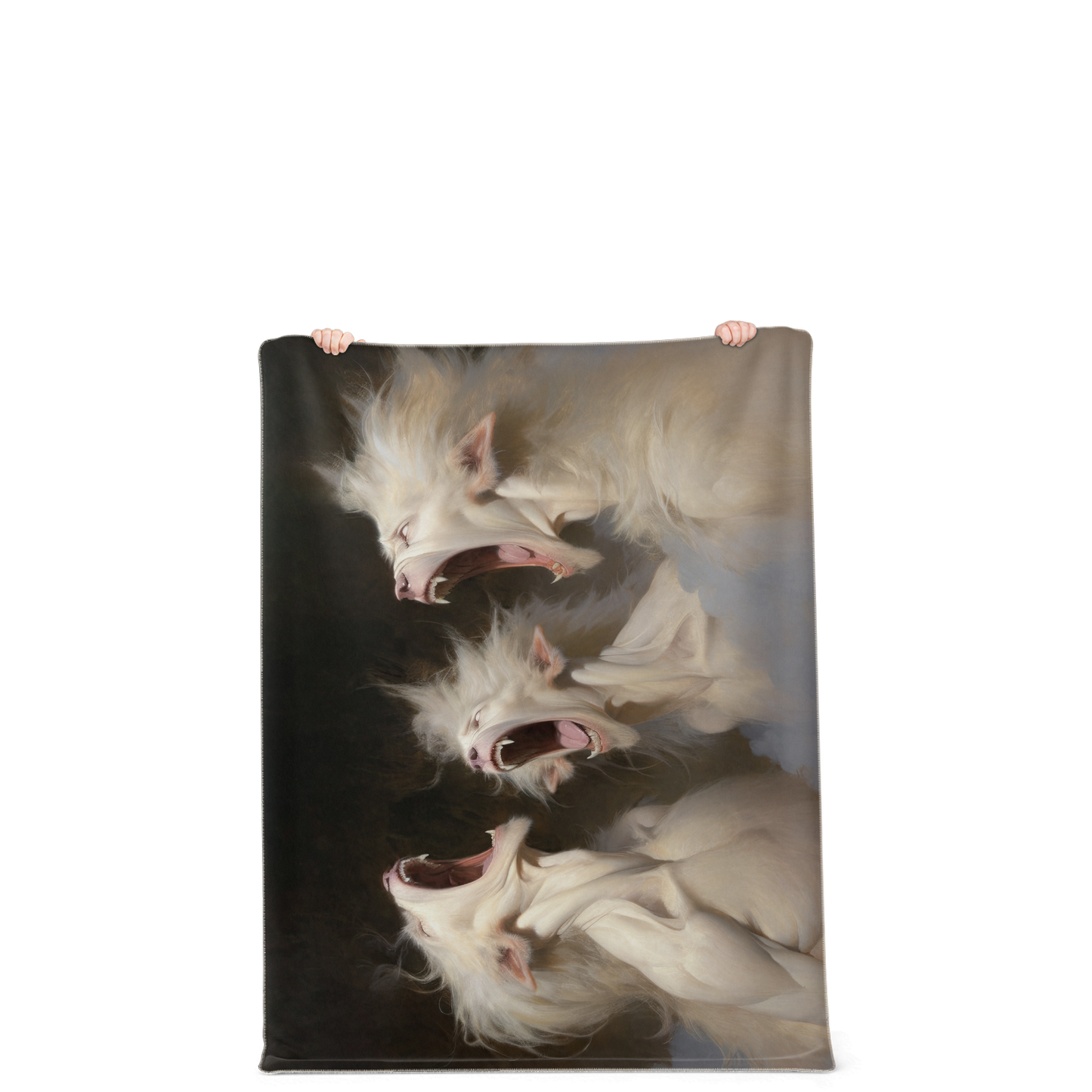 Albino Werewolf Chorus Premium Microfleece Blanket