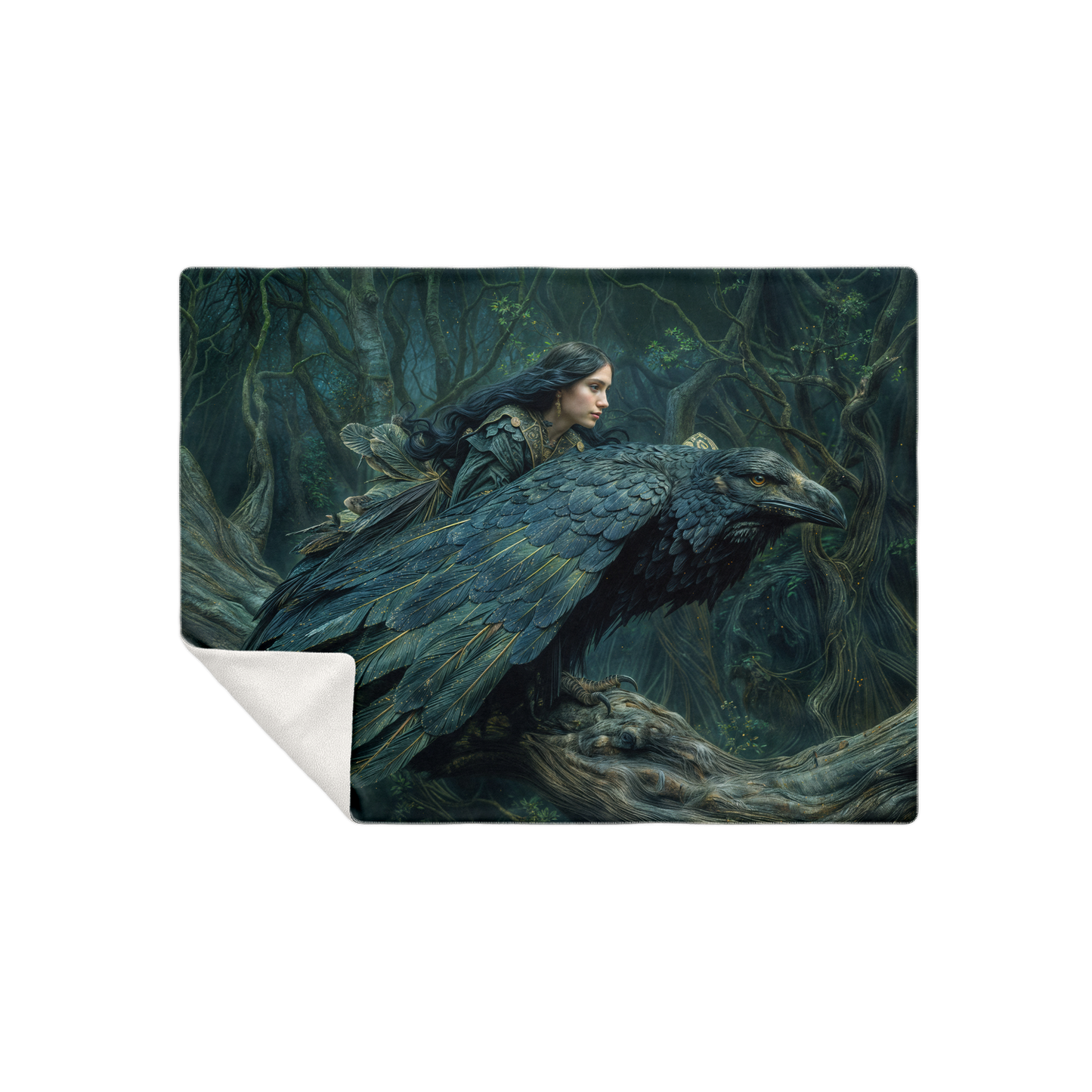 Lady Of The Crows Premium Microfleece Blanket