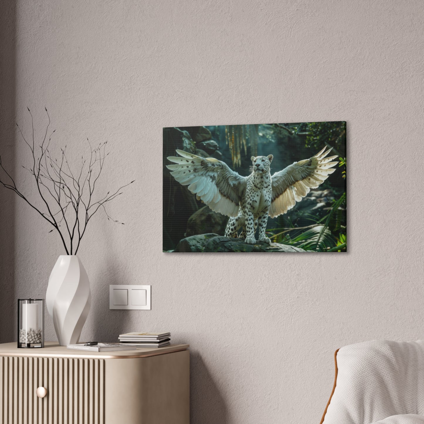 "Winged Panther"  Canvas Stretched, 0.75" - Print